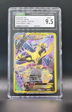 Pokemon Alakazam EX (Secret) XY - Fates Collide #125 English CGC 9.5 - Image 1