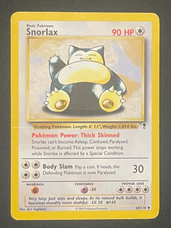 Snorlax 64/110 | 2002 Pokemon Legendary Collection Regular | HP Heavily Played - Image 1