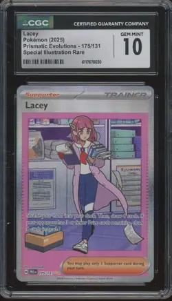 2025 Pokemon Prismatic Evolutions #175 Lacey Gem Mint CGC 10 - Image 1