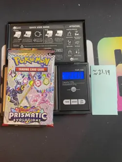 GOD PACKU 21.19g VERY HEAVY Prismatic Evolutions Pokemon Sealed Booster Pack New - Image 1