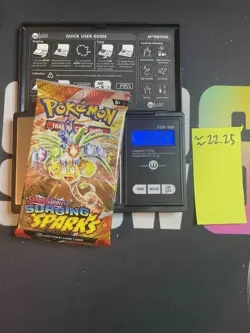 22.25g VERY HEAVY Surging Sparks Pokemon Sealed Booster Pack New SIR/HRU - Image 1