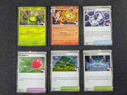 Lot of 6 Play Pokemon League Prize Pack Series 8 Holos - Image 1