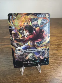 ONE PIECE TCG Monkey D. Luffy ST14-001 Leader L 3D2Y Starter Deck 14 Foil NM - Image 1