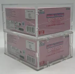 Lot of (2) One Piece EN EB02 Memorial Extra Booster Boxes Sealed w/ Acrylic Case - Image 4