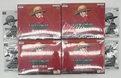 Lot of (4) One Piece EN OP13 Carrying on His Will Booste Boxes Sealed w/ 4 Packs - Image 1