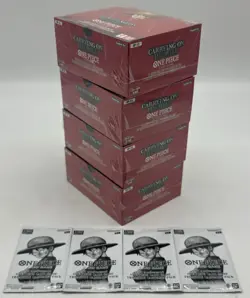 Lot of (4) One Piece EN OP13 Carrying on His Will Booste Boxes Sealed w/ 4 Packs - Image 3