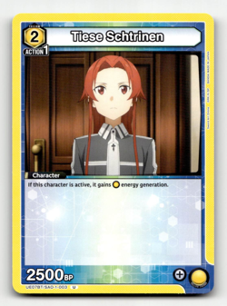 Union Arena Tiese Schtrinen - UE07BT: Sword Art Online - Image 1