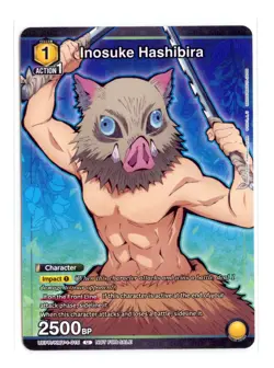 Inosuke Hashibira U Regular Demon Slayer Union Arena Promotion Card KMY-1-015 NM - Image 1