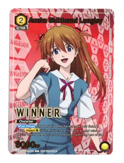 Asuka Shikinami Langley Winner C Evangelion Union Arena Promo Card EVA-1-010 NM - Image 1