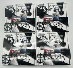 Lot of (4) Weiss Schwarz Japanese Steins Gate Display Booster Boxes Sealed - Image 1