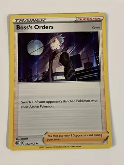 Boss's Orders 132/172 Holo Rare Trainer Card TCG Pokemon Brilliant Stars NM/M - Image 1