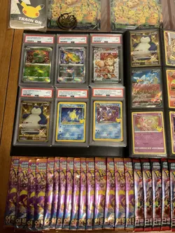 Pokemon Card Binder Collection Lot Graded Packs Charizard Eevee Tyranitar - Image 2