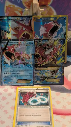 Pokemon TCG Gyarados EX & M Gyarados EX Holo BREAKpoint 5 Cards Lot - Image 1