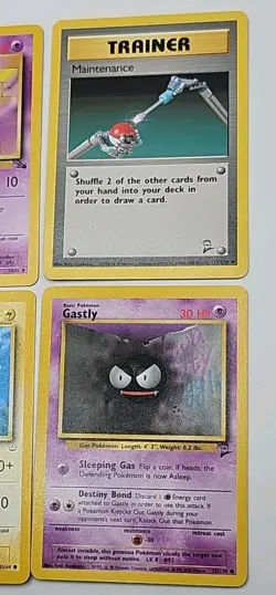 Pokemon TCG - Mixed Lot- 8 Card Lot - WOTC Rockets Base 2 Fossil - Vintage LP-NM - Image 2