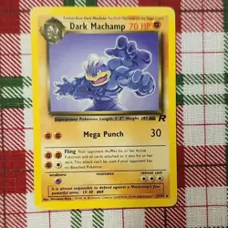 Pokemon TCG Dark Machamp Team Rocket Rare Card 27/82 - Image 1