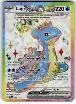 Lapras ex 158/142 SV07: Stellar Crown NM Pokemon Card TCG - Image 1
