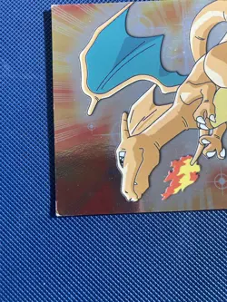 Topps Pokemon Charizard Card TV Animation Series 1 Holo Foil #06 Blue Label MP - Image 2