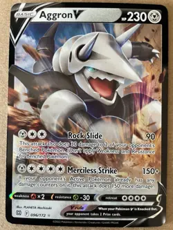 Aggron V - 096/172 - Pokemon Brilliant Stars Sword & Shield Ultra Rare Card NM - Image 1