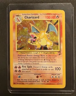 Charizard Pokemon TCG Base Set 2 004/130 Holo Rare English Card - Image 1