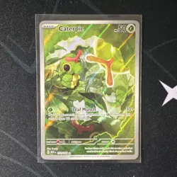 Pokemon TCG Caterpie 172/165 Scarlet & Violet 151 Illustration Rare Holo Card - Image 1