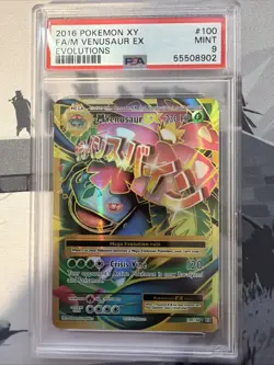 Pokemon M Venusaur EX Full Art Holo PSA 9 Evolutions Ultra Rare Card 100/108 - Image 1