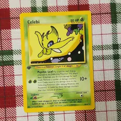Pokemon TCG Celebi 1st Edition Neo Revelation Rare Card 16/64 - Image 1
