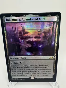 MTG Magic the Gathering 1x Takenuma Abandoned Mire Foil Kamigawa Neon Dynasty NM - Image 1