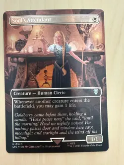 Soul's Attendant (Borderless) #520 (Foil) (NM) Lord of the Rings LTC Magic MTG - Image 1