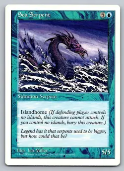 Sea Serpent MTG Core Set 5th Edition Regular - Image 1