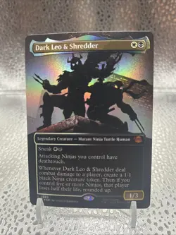Dark Leo & Shredder (Borderless) Teenage Mutant Ninja Turtles Foil - Image 1