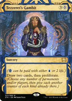 Magic the Gathering (mtg): STA: Tezzerets Gambit - Rare - Full Art - Image 1