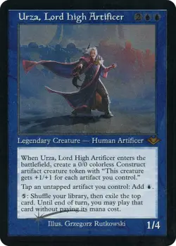 Urza, Lord High Artificer (Retro Foil Etched) [Modern Horizons] Foil Near Mint - Image 1