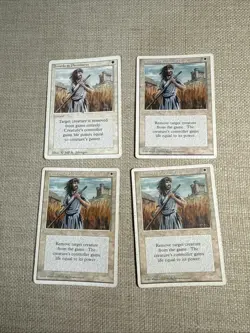 Swords to Plowshares Core Set 4th Edition MTG Magic Gathering X3 & 1 Revised - Image 1
