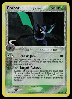 Pokemon Card - Crobat Delta Species 2/113 Holo Rare - Image 1