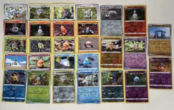28x Clay Pokemon Card Bundle (Illus. Yuka Morii) - Pokemon Trading Card Game Lot - Image 1