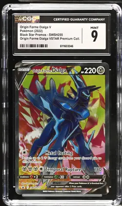 Origin Forme Dialga V SWSH255 Vstar Premium Coll. Pokemon CGC 9 Mint - Image 1