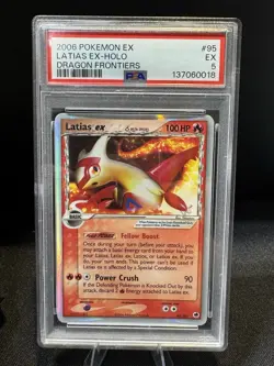 2006 POKEMON EX DRAGON FRONTIERS #95 LATIAS EX-HOLO PSA 5 - Image 1