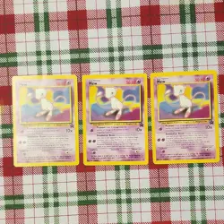 Lot of 3 Pokemon Mew Promo Cards Nintendo 1999 - Image 1