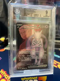 Pokemon TCG Team Rockets Mewtwo EX Special Illustration Destined Rivals BGS 9 - Image 1