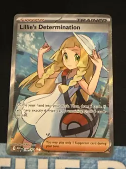 Pokemon Mega Evolution Full Art Lillie's Determination 169/132 Secret Rare - Image 1