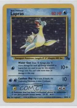 Lapras Holo Pokemon Fossil #10 1999 - Image 1