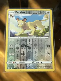 Persian #200/264 Reverse Holo 2021 Pokemon Fusion Strike LP - Image 1
