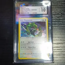 Pokemon Rayquaza Black Star Promo SWSH029 Cosmos Holo CGC 10 - Image 1