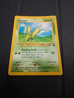 Pokemon 2000 Scyther #45 - Black Star Promo Non Holo LP Fast Ship - Image 2