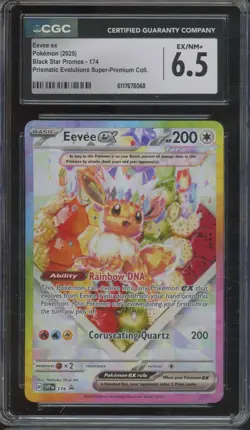 2025 Pokemon Black Star Promo Prismatic Evolution #174 Eevee ex CGC 6.5 - Image 1