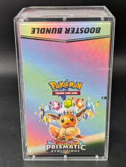 Pokemon SV8.5 Prismatic Evolutions Sealed Booster Bundle Display W/Acrylic Case - Image 1