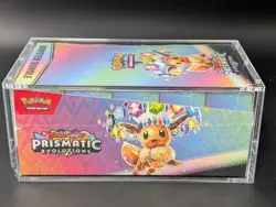 Pokemon SV8.5 Prismatic Evolutions Sealed Booster Bundle Display W/Acrylic Case - Image 4