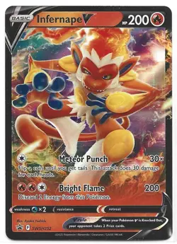 Pokemon TCG Infernape V SWSH Black Star Promos SWSH252 Holo Promo - Image 1