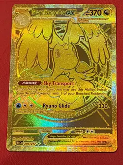 Pokemon TCG: MEGA DRAGONITE EX #295/217 * Gold Hyper Rare * English - Image 1