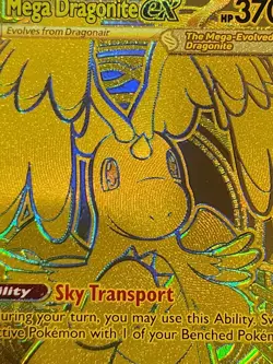 Pokemon TCG: MEGA DRAGONITE EX #295/217 * Gold Hyper Rare * English - Image 2